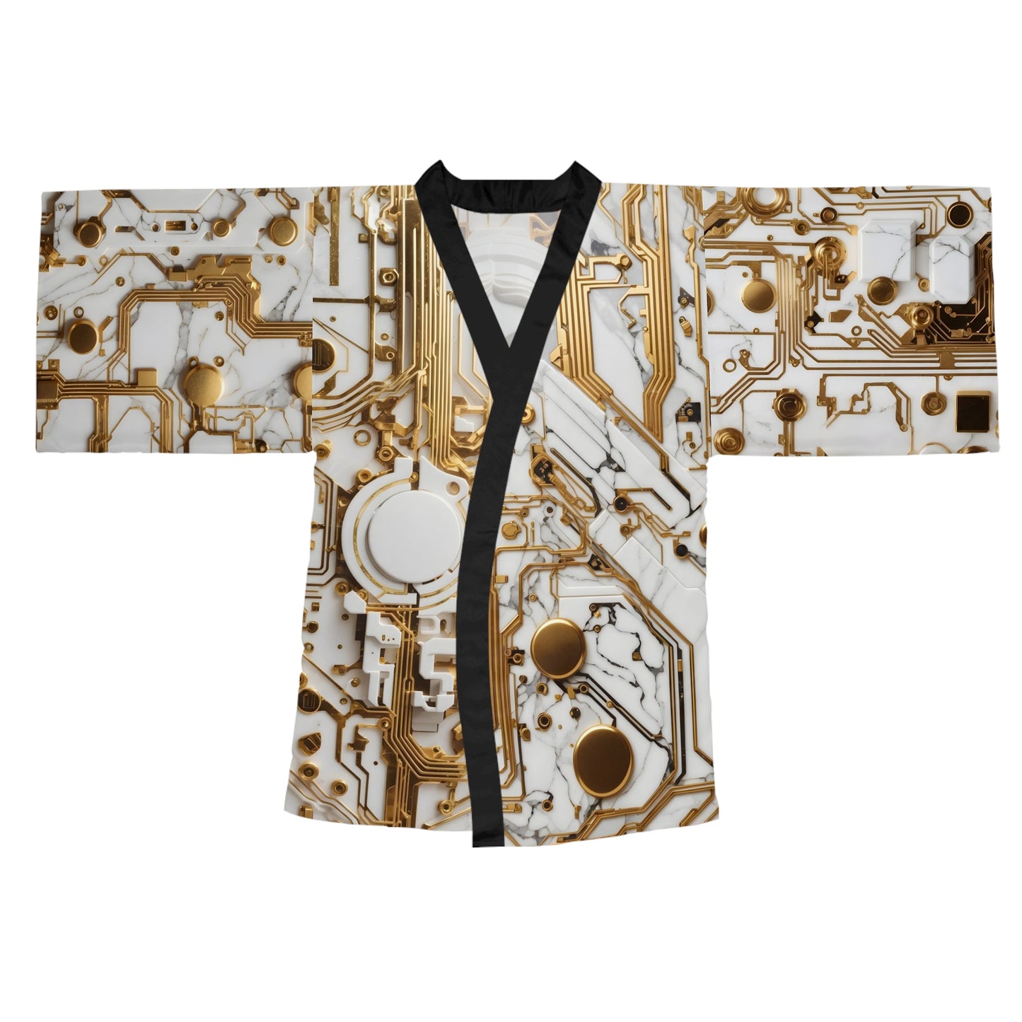 Marble Statue Long Sleeve Kimono Robe