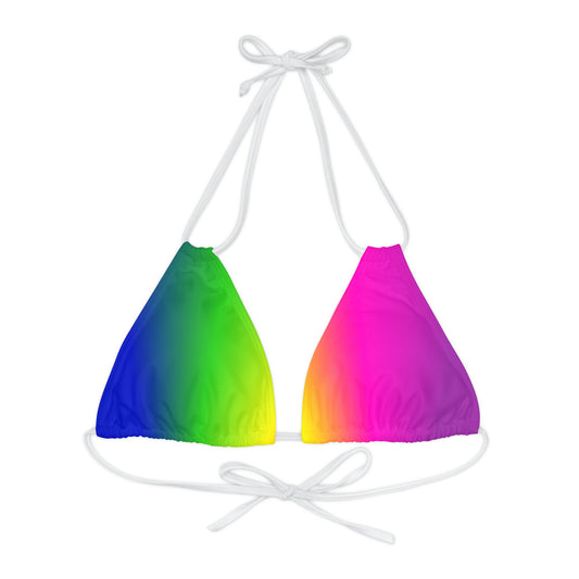 Gradient Strappy Triangle Bikini Top