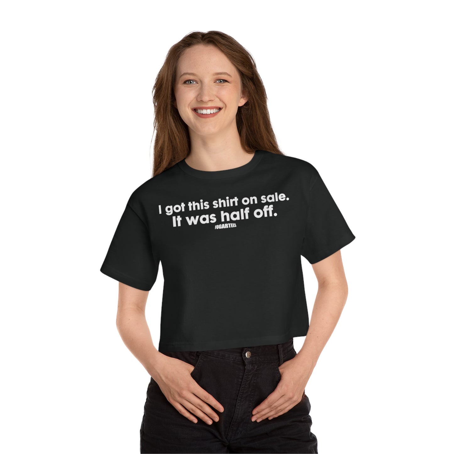 Half Off Women's Cropped T-Shirt