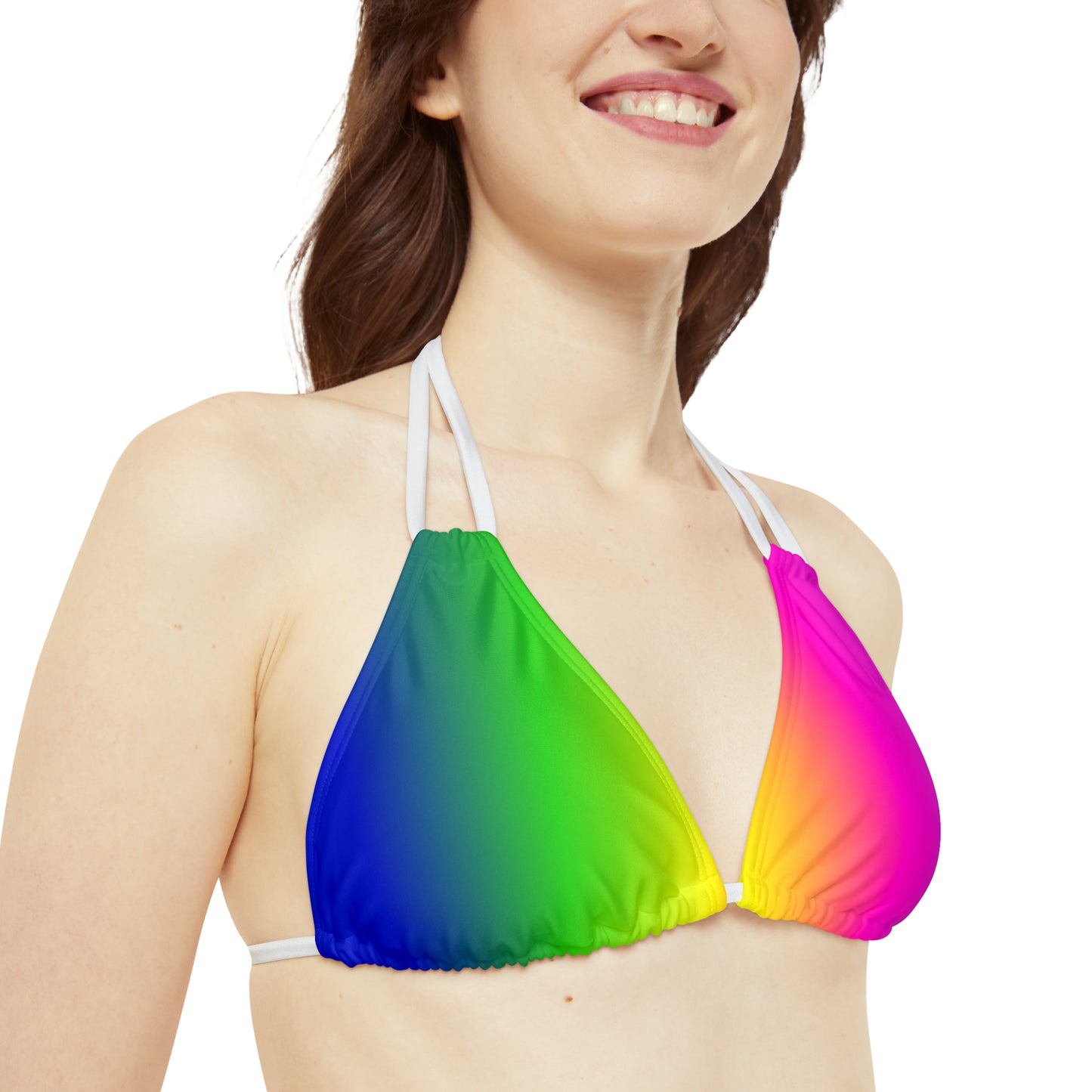 Gradient Strappy Triangle Bikini Top